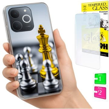 Torbica za Realme Note 70T, maska sa stalkom, futrola sa staklom 9H
