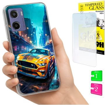 Torbica za Motorola Moto E15 / Moto G05, maska, stražnja maska, futrola + staklo 9H