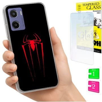 Etui za Motorola Moto E15 / Moto G05, maska stražnja i poklopac + zaštitno staklo 9h