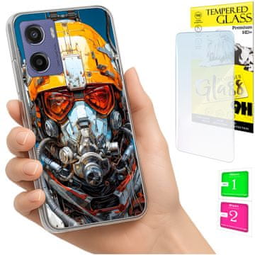 Futrola za Motorola Moto E15 / Moto G05, maska, poklopac za leđa + staklo 9h