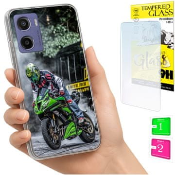 Etui za Motorola Moto E15 / Moto G05 maskica stražnja korice + staklo 9H