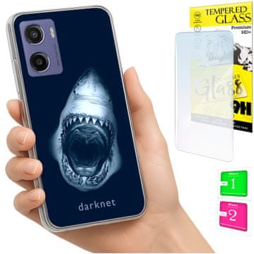 Etui za Motorola Moto E15 / Moto G05 maska torbica + staklo 9H