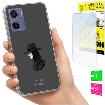 Maskica za Motorola Moto E15 / Moto G05, stražnja maskica, torbica + zaštitno staklo 9H