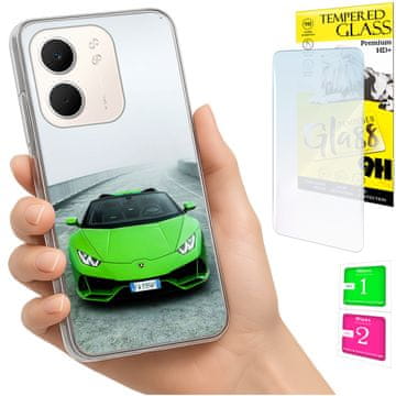 Maskica za Oppo A5X, fotografija, futrola za leđa + zaštitno staklo 9H