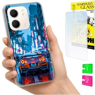 Maske za Oppo A5X, foto maska, stražnja maska, torbica + 9H staklo