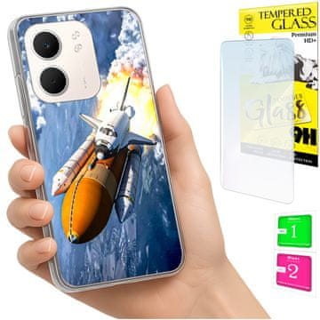 Etui za Oppo A5X, foto maskica za stražnju stranu i staklo 9H
