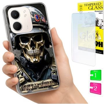 Torbica za Oppo A5X, maskica foto, stražnja maskica, futrola, poklopac + staklo 9H