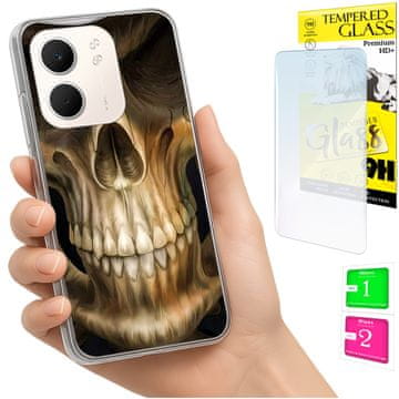 Torbica za Oppo A5X, maskica s fotografijom, stražnja maska, futrola, poklopac + staklo 9H