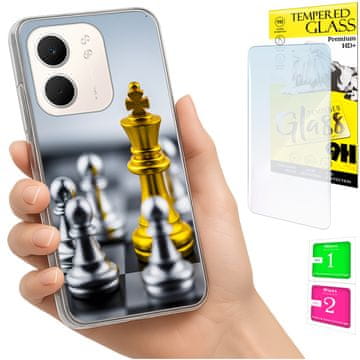 Torbica za Oppo A5X Foto maskica, stražnji poklopac, futrola + zaštitno staklo 9H