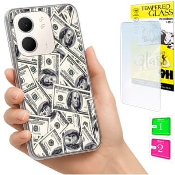 Torbica za Oppo A5X, maskica sa fotografijom, stražnja maska, futrola s poklopcem + 9H staklo