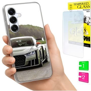 Torbica za Samsung Galaxy S25 FE, fotografija, maska za leđa + zaštitno staklo 9H