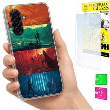 Torbica za Samsung Galaxy A17 5G, maskica FOTO, futrola sa stražnjom stranom + zaštitno staklo 9H