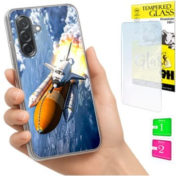 Etui za Samsung Galaxy A36 / A56, maskica FOTO Case s poleđinom i staklom 9H