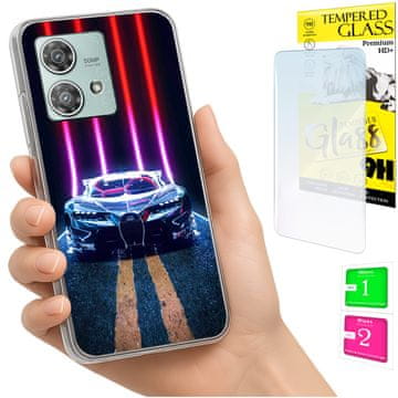 Etui za Motorola Edge 40 Neo, maskica sa fotografijom, stražnja strana, futrola + zaštitno staklo 9H