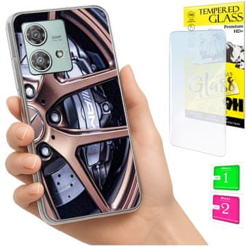 Etui za Motorola Edge 40 Neo, maskica sa fotografijom, futrola, plećka + staklo 9H