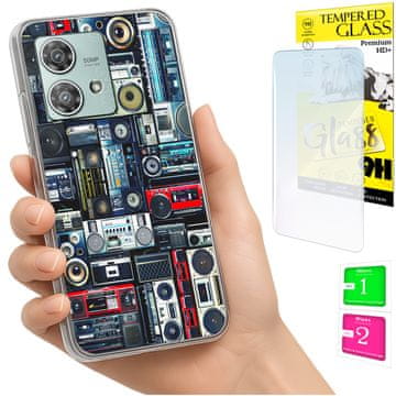Etui za Motorola Edge 40 Neo, maskica Foto, futrola sa staklom 9H