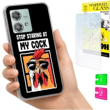 Torbica za Motorola Edge 40 Neo, futrola sa fotografijom, maskica s tvrdim policama i staklom 9H