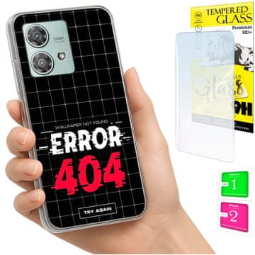 Torbica za Motorola Edge 40 Neo, futrola s foto otvorom, maskica, stražnja maska + zaštitno staklo 9H