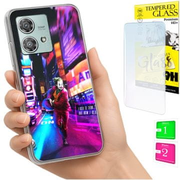 Etui za Motorola Edge 40 Neo, torbica sa fotografijom, maskica, futrola i staklo 9H
