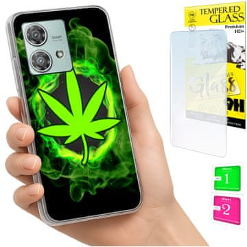 Etui za Motorola Edge 40 Neo, maskica s foto otvorom, futrola sa staklom 9H