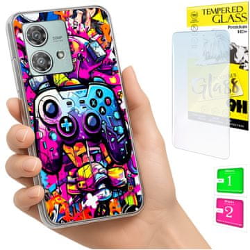 Futrola za Motorola Edge 40 Neo, maskica s fotografijom, torbica i zaštitno staklo 9H