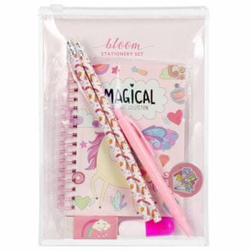 STARPAK Školski set magical unicorn: pernica torbica, notes, kemijska olovka, 2 olovke, mini marker, gumica za brisanje, šiljilo 502159