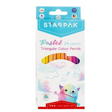 STARPAK Trokutaste pastelne olovke u boji, 24 boje 472398