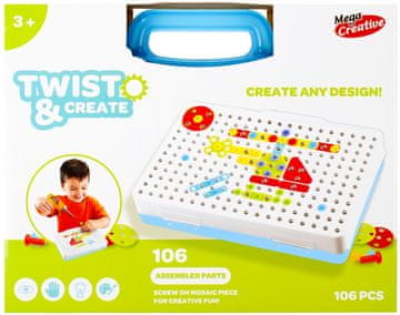 Mega Creative Kockice mozaika za skrućivanje, igra bušilica, mega creative 482948