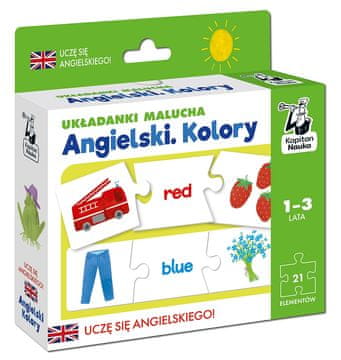 Slagalice za mališane. Engleski. Boje. Drugo izdanje. Kapitan Nauka. Edgard