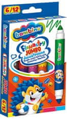 BAMBINO Jumbo dvostrani markeri. 6 kom. 12 boja.
