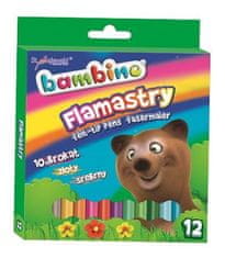 BAMBINO markeri sa šljokicama. 12 boja.