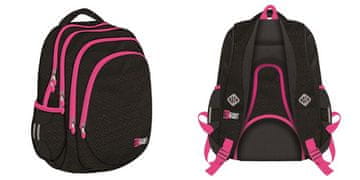 St.Majewski Ruksak s 4 pretinca 17", bp6 crni glitter