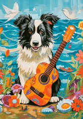 Castor Puzzle 500 el. border collie, gitara i more
