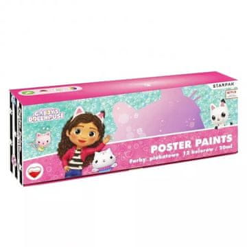 STARPAK Boje za postere 12 nijansi 20 ml. Gabina kućica za mačke.
