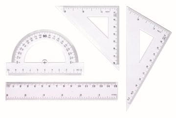Tetis Geometrijski set s ravnalom od 15 cm.