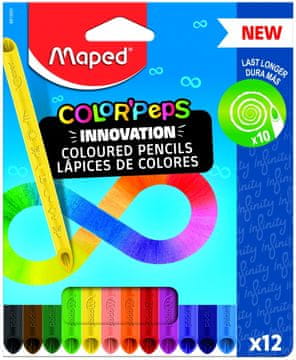 Maped Kredke s grafitom Infinity, 12 boja
