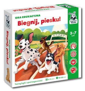 Kapetan Znanost. Edukativna igra. Trči, psiću.