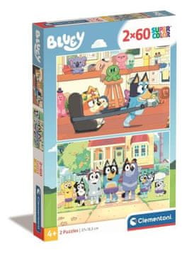 Clementoni Puzzle 2x60 elemenata, super kolor, bluye