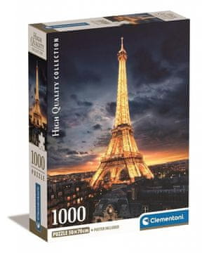 Clementoni Puzzle od 1000 dijelova. Compact. Tour Eiffel