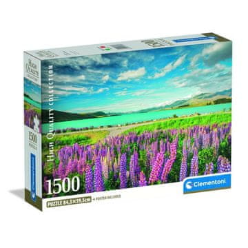 Slagalica od 1500 dijelova. Kompaktni lupini na jezeru Tekapo.