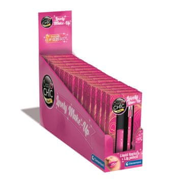 Clementoni Crazy Chic. Sjajilo i konturica za usne. Pink Power