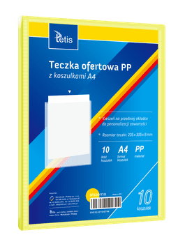 Tetis Mapa ponuda PP 10 majica A4 žuta