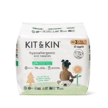 Kit&Kin jednokratne pelene veličina 3 6-10 kg za djecu, 32 kom. hipoalergene