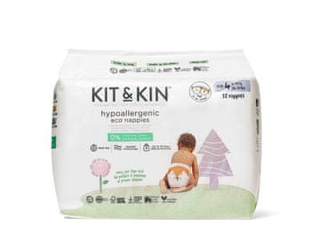 Kit&Kin jednokratne pelene veličina 4 9-14 kg za djecu 32 kom hipoalergene
