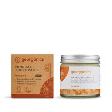 Georganics Narančasta prirodna mineralna pasta za zube bez fluorida 60 ml