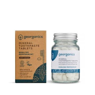 Georganics tablete prirodne paste za zube, engleska paprena metvica, 120 tableta