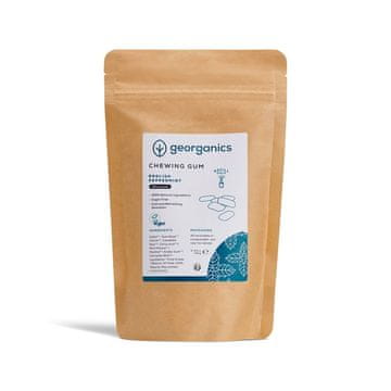 Georganics prirodne žvakaće gume, engleska paprena metvica, 140 žvakaćih guma