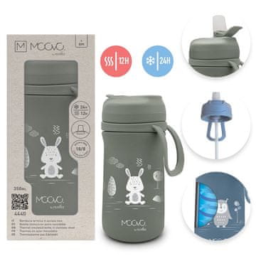 Termo boca s izljevom za djecu, boja kadulje zelena, 350 ml, NUVITA