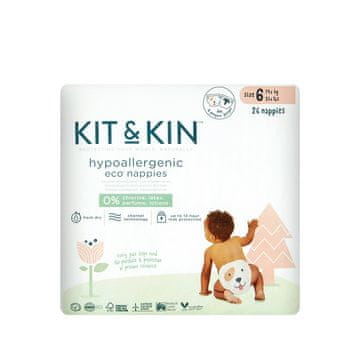 Hipoalergenske pelene za bebe veličina 6 (Junior 15 kg+), 24 kom. KIT&KIN