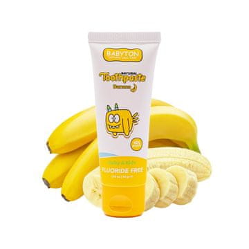 Pasta za zube s okusom banane bez fluorida za djecu od 6 mjeseci i više 50 g Babyton
